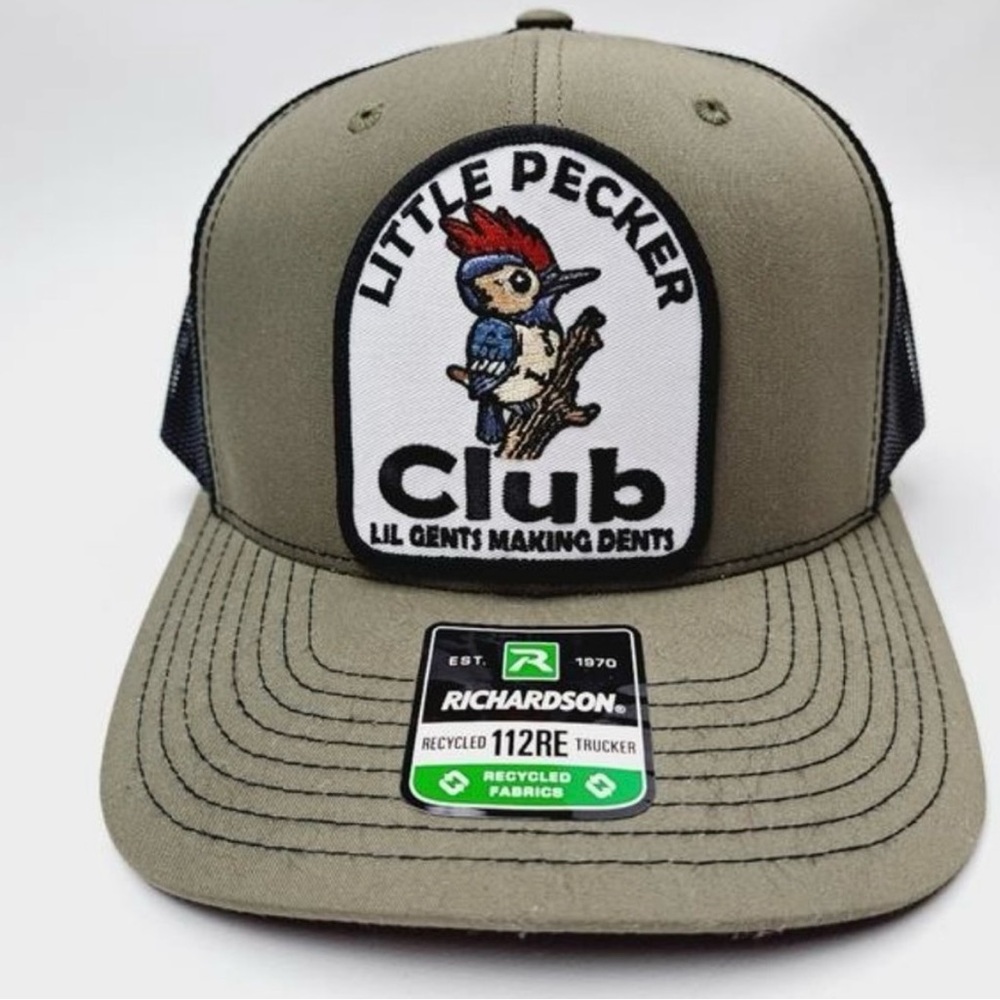 Funny Gifts Lil Pecker Club Embroidered Patch Richardson 112RE Trucker Mesh Snap